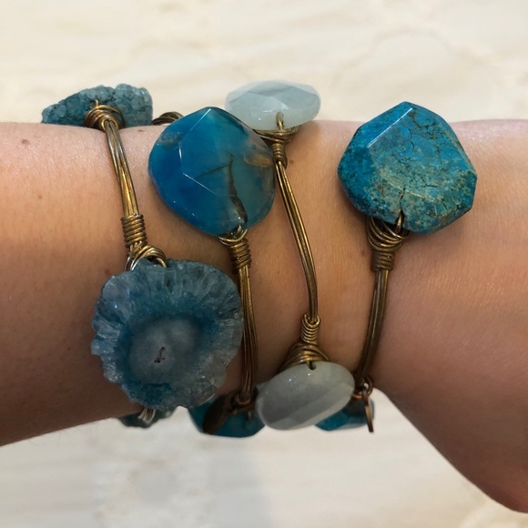 Bourbon and Bowties Jewelry - Bourbon & Boweties Blue Bracelet Stack